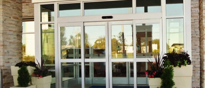 commercial glass door system in west Michigan